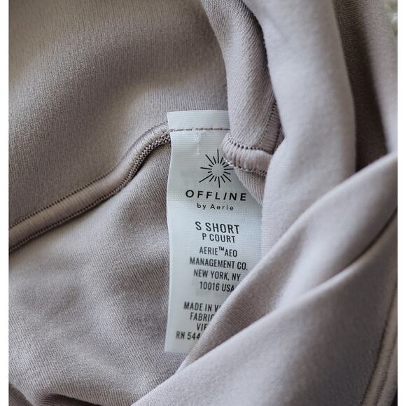 aerie offline 7/8 crossover high rise pale pink leggings size S - Picture 3 of 5